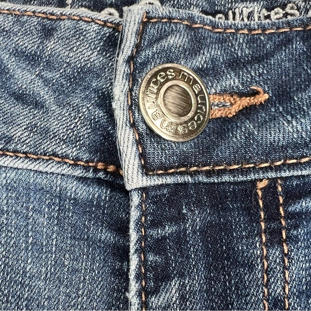 M Jeans by Maurices Straight Mid Rise Dark Sandblast Blue 0 Reg 737785 - Picture 4 of 15